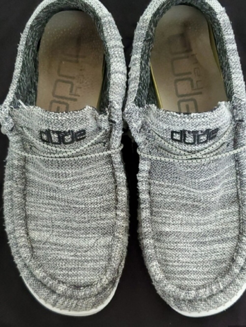 Hey Dude Men's Wally Stretch Knit Slip-On Casual Shoes in Granite Size 10